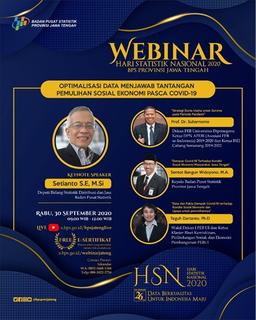 Yuk, ikut WEBINAR dalam rangka memperingati Hari Statistik Nasional 2020 BPS Provinsi Jawa Tengah