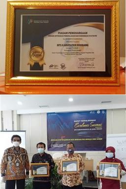 BPS Rembang Regency Wins Award 2020 Dissemination Category