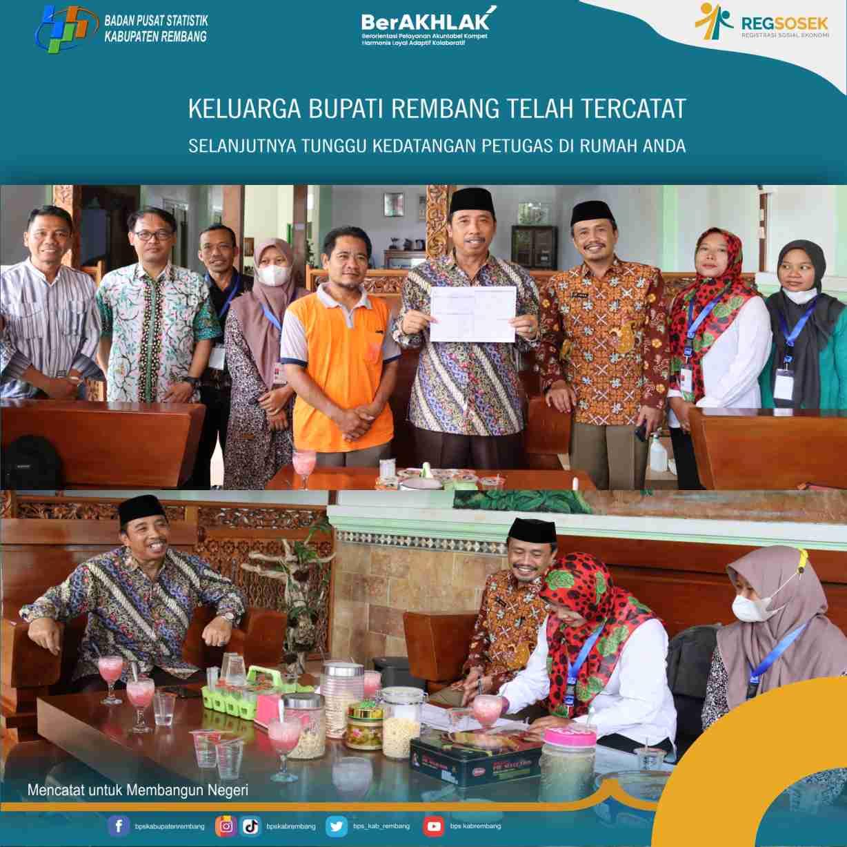 First Registration of Regsosek 2022 at Rembang Regent's Residence