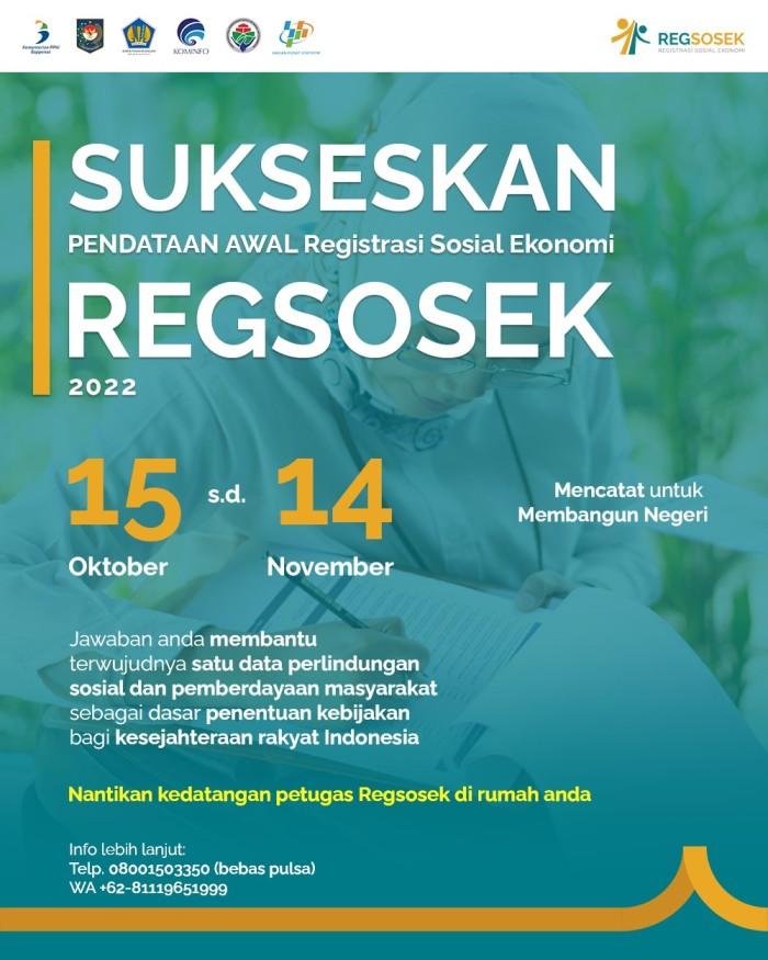 Pendataan Awal Registrasi Sosial Ekonomi (Regsosek) Dimulai!