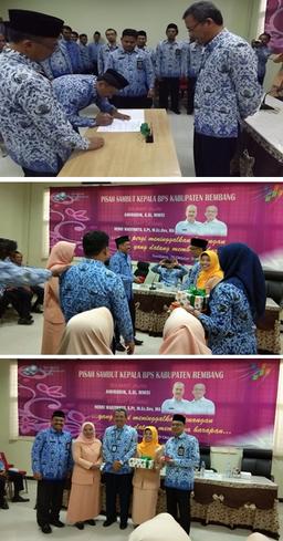 Separately Welcomed Head of BPS of Rembang Regency