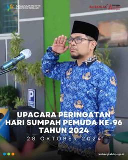 BPS Kabupaten Rembang gelar Upacara Peringatan Hari Sumpah Pemuda 2024