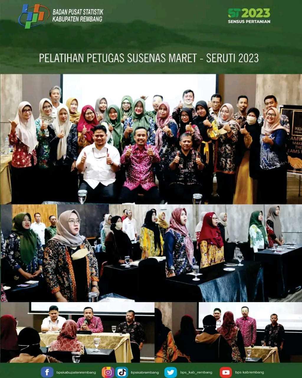 Pelatihan Susenas Maret 2023 dan Seruti Gelombang 2 Tahun 2023