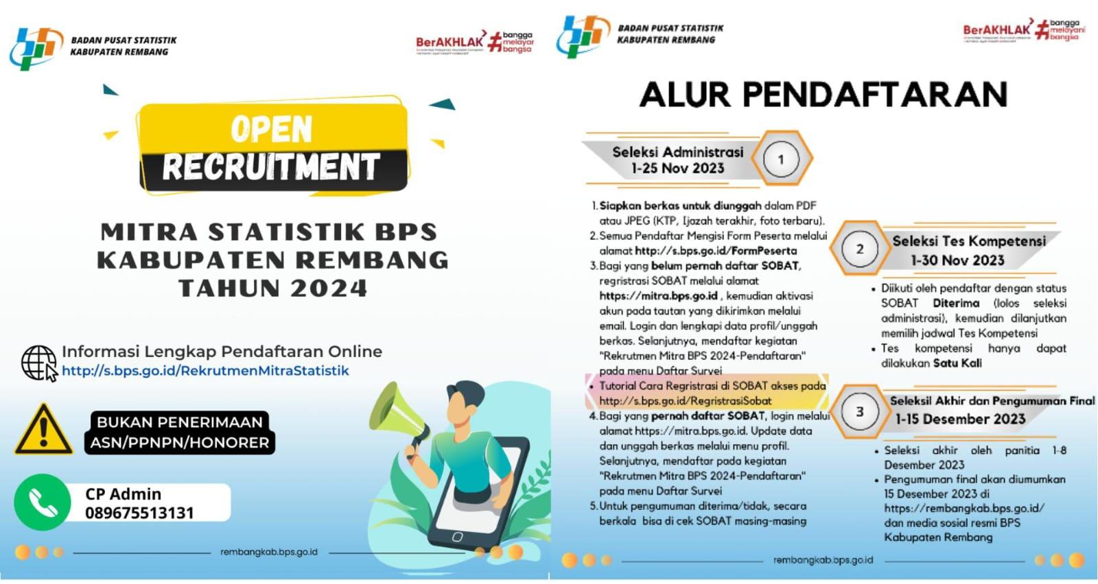 PEREKRUTAN CALON MITRA STATISTIK BPS TAHUN 2024