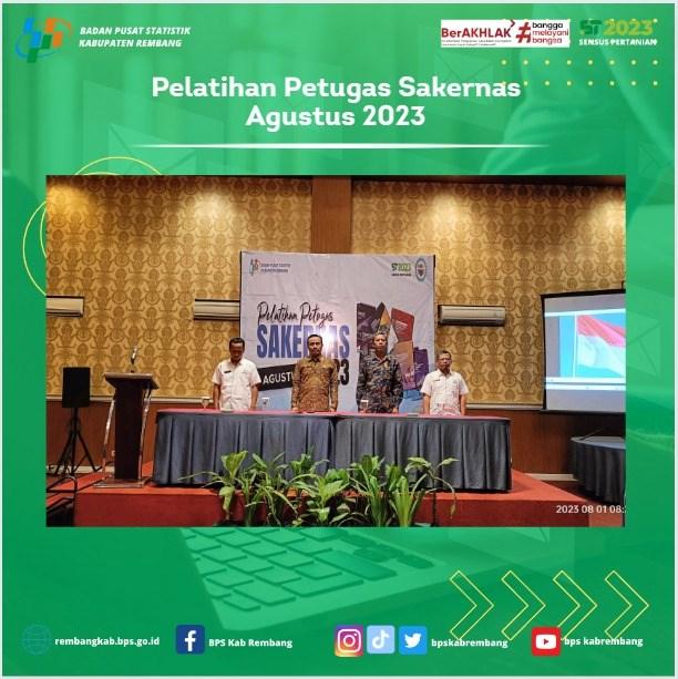 Pembukaan Pelatihan Petugas Survei Angkatan Kerja Nasional (SAKERNAS) Agustus Tahun 2023