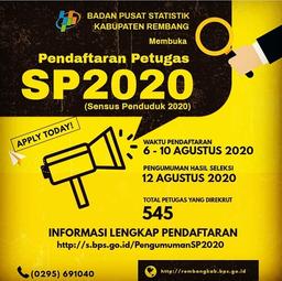 Perekrutan Petugas Sensus Penduduk 2020 Kabupaten Rembang